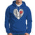 Valentine's Day Hoodie Gothic Valentine Skeleton With Barbed Wire Heart - Wonder Print Shop