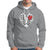 Valentine's Day Hoodie Gothic Valentine Skeleton With Barbed Wire Heart - Wonder Print Shop