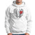 Valentine's Day Hoodie Gothic Valentine Skeleton With Barbed Wire Heart - Wonder Print Shop