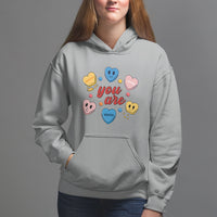 You Are Loved Worthy Enough Candy Heart Valentine's Day Hoodie - Wonder Print Shop
