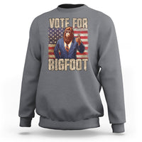 Vote For Bigfoot President Election Funny Sasquatch USA Flag Sweatshirt - Wonder Print Shop