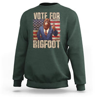Vote For Bigfoot President Election Funny Sasquatch USA Flag Sweatshirt - Wonder Print Shop