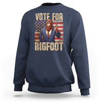 Vote For Bigfoot President Election Funny Sasquatch USA Flag Sweatshirt - Wonder Print Shop