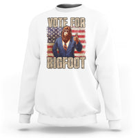 Vote For Bigfoot President Election Funny Sasquatch USA Flag Sweatshirt - Wonder Print Shop