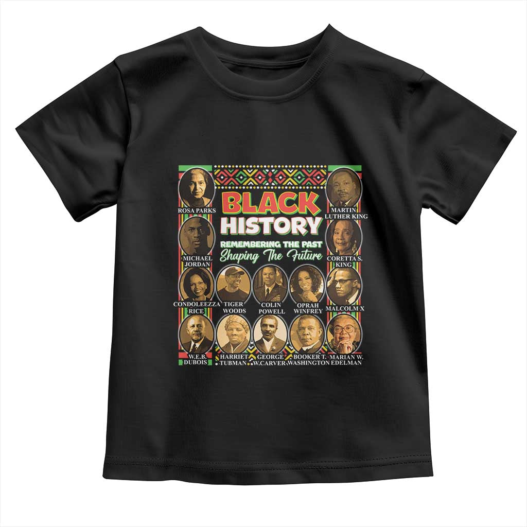Black History Toddler T Shirt Remembering The Past Shaping The Future