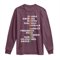 Black History Leaders Long Sleeve Shirt Obama Martin Malcolm Harriet