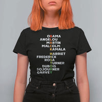 Black History Leaders T Shirt For Women Obama Martin Malcolm Harriet