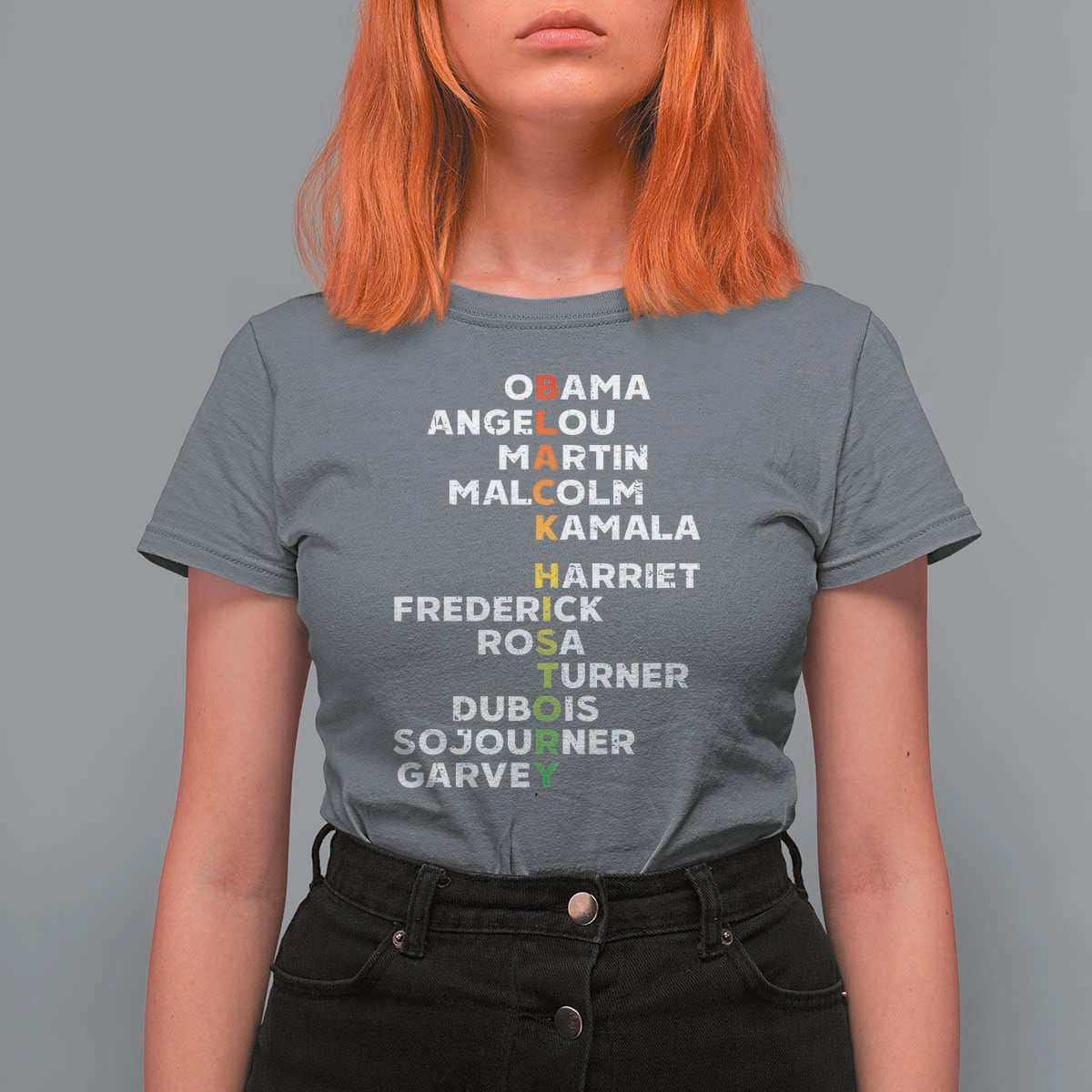 Black History Leaders T Shirt For Women Obama Martin Malcolm Harriet