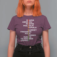 Black History Leaders T Shirt For Women Obama Martin Malcolm Harriet