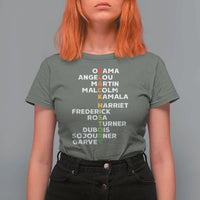 Black History Leaders T Shirt For Women Obama Martin Malcolm Harriet