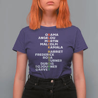Black History Leaders T Shirt For Women Obama Martin Malcolm Harriet