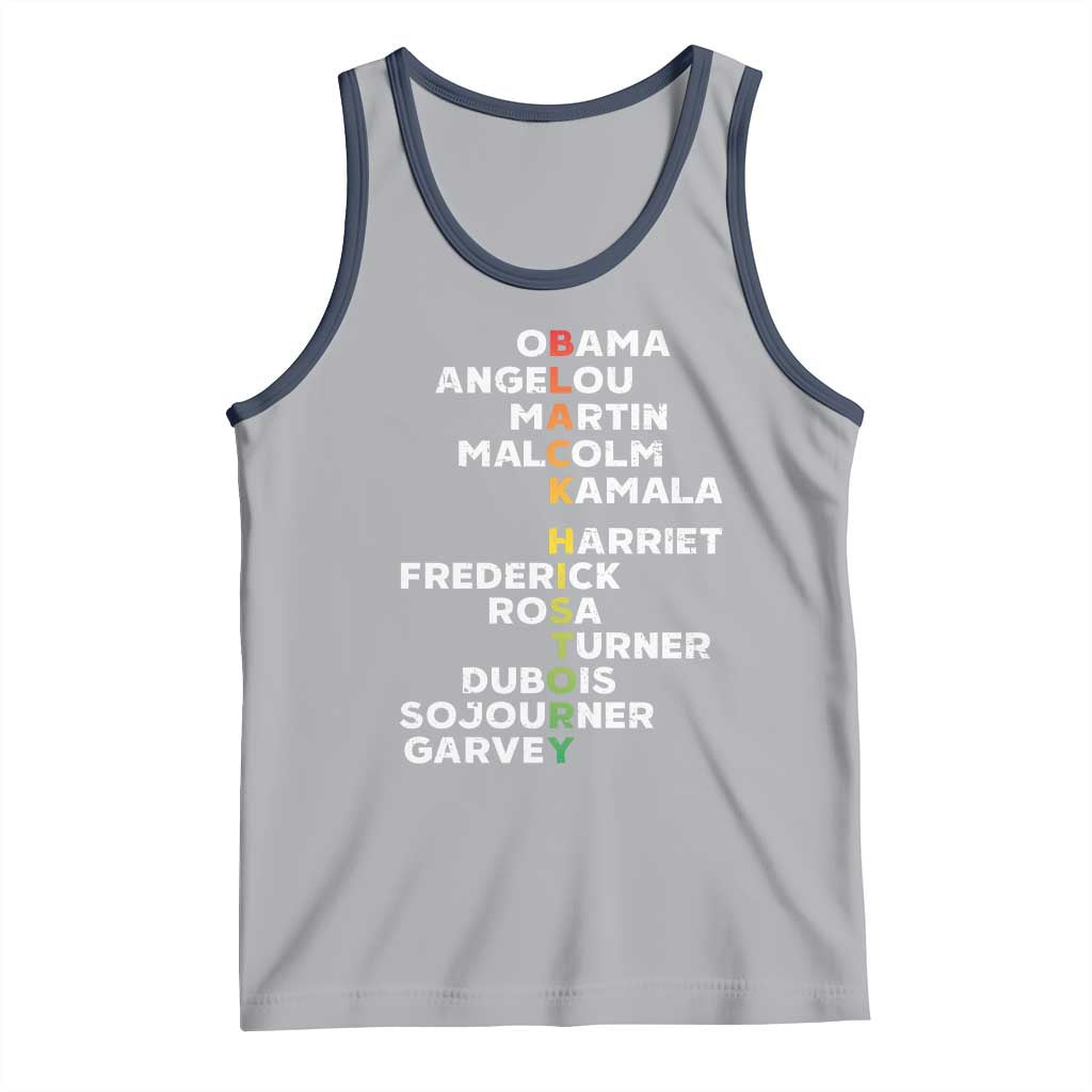 Black History Leaders Tank Top Obama Martin Malcolm Harriet