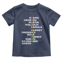 Black History Leaders Toddler T Shirt Obama Martin Malcolm Harriet