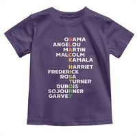 Black History Leaders Toddler T Shirt Obama Martin Malcolm Harriet