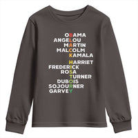 Black History Leaders Youth Sweatshirt Obama Martin Malcolm Harriet