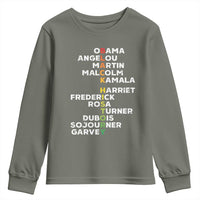 Black History Leaders Youth Sweatshirt Obama Martin Malcolm Harriet