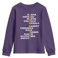 Black History Leaders Youth Sweatshirt Obama Martin Malcolm Harriet