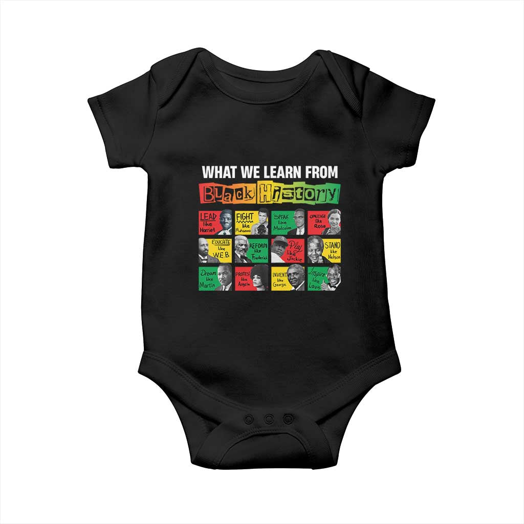 What We Learn From Black History Baby Onesie