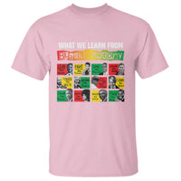 What We Learn From Black History T Shirt