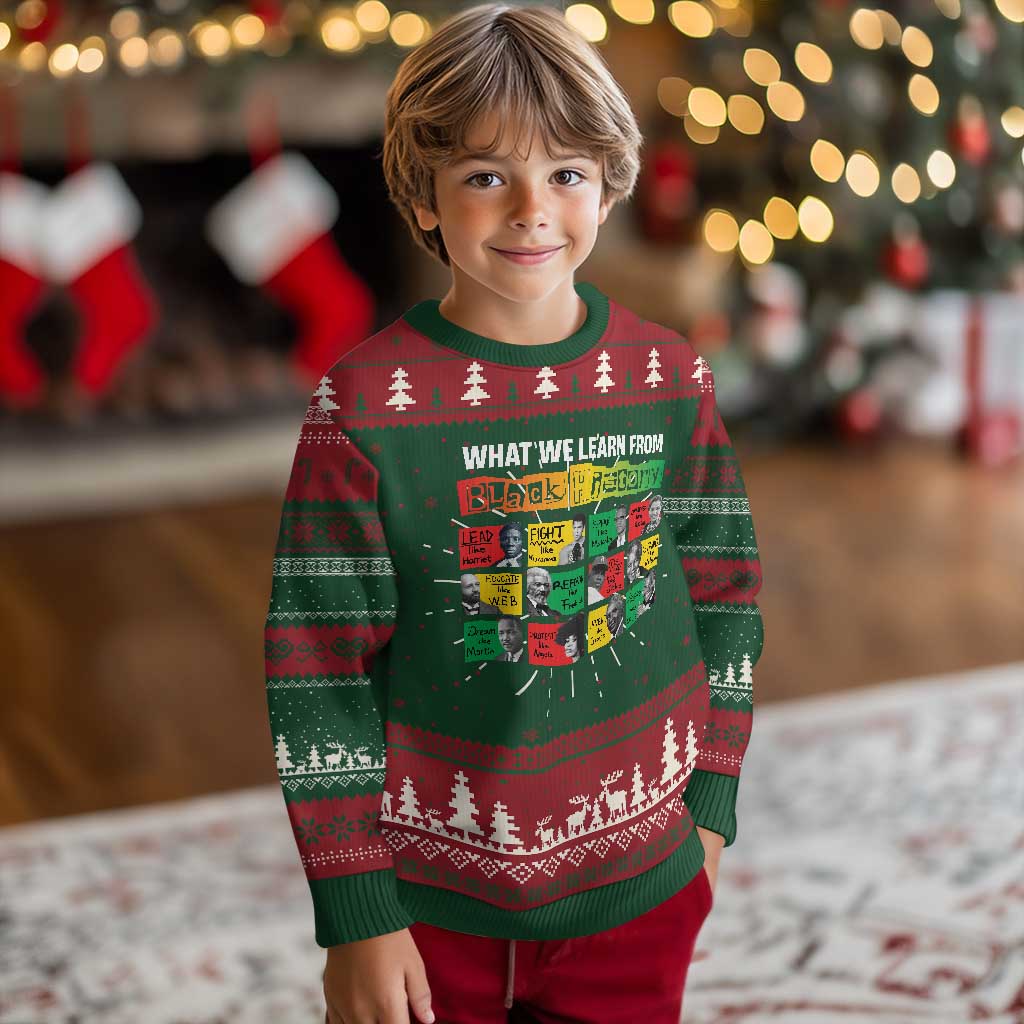 What We Learn From Black History Ugly Christmas Sweater