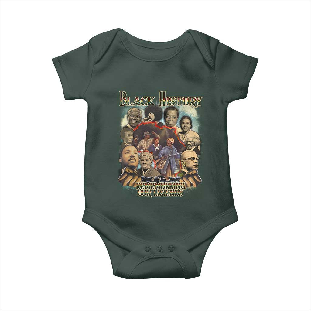 Black History Baby Onesie Remembering Our Legends Martin Malcolm Harriet Rosa Frederick