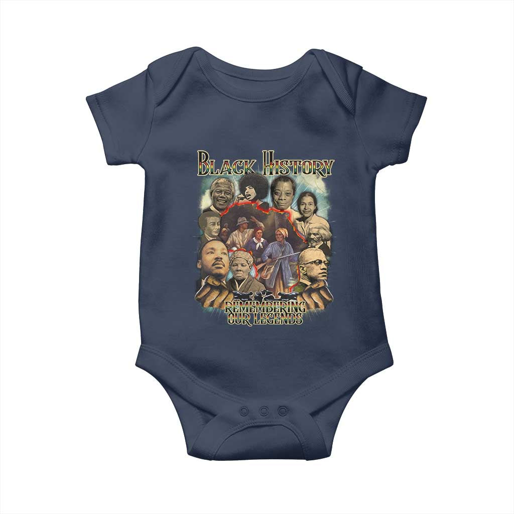 Black History Baby Onesie Remembering Our Legends Martin Malcolm Harriet Rosa Frederick