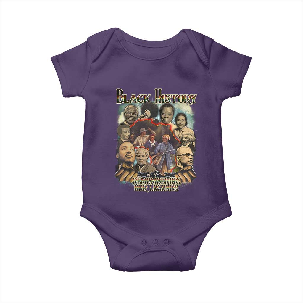 Black History Baby Onesie Remembering Our Legends Martin Malcolm Harriet Rosa Frederick