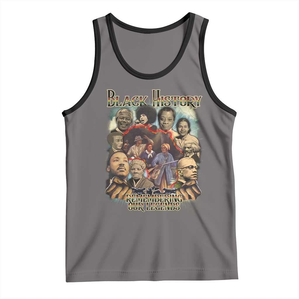 Black History Tank Top Remembering Our Legends Martin Malcolm Harriet Rosa Frederick