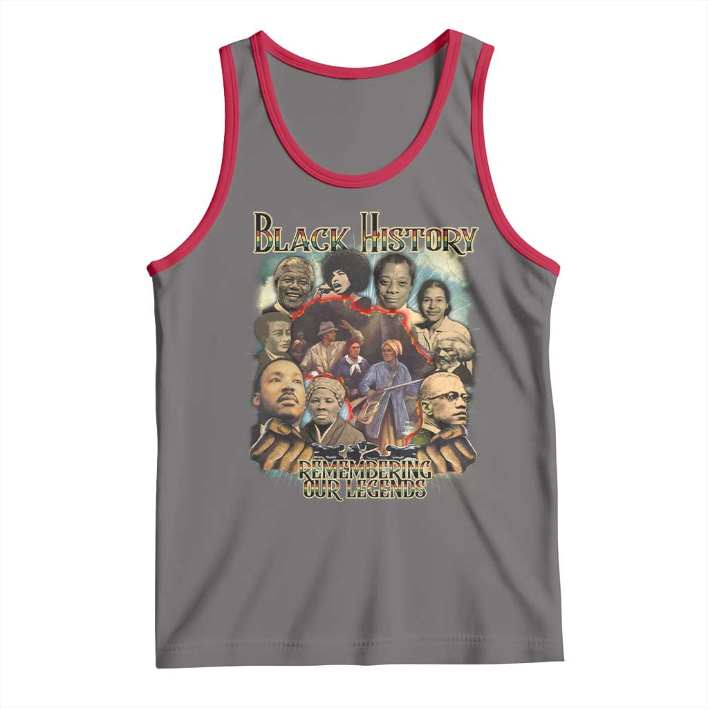 Black History Tank Top Remembering Our Legends Martin Malcolm Harriet Rosa Frederick