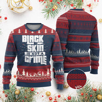 Black Skin Is Not A Crime Ugly Christmas Sweater