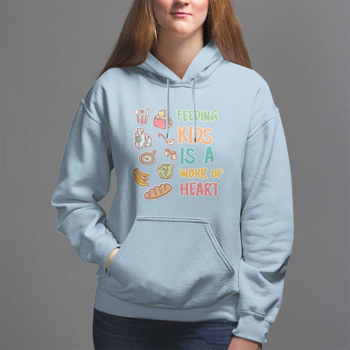 Lunch Lady Hoodie Feeding Kids Is A Work of Heart - Wonder Print Shop