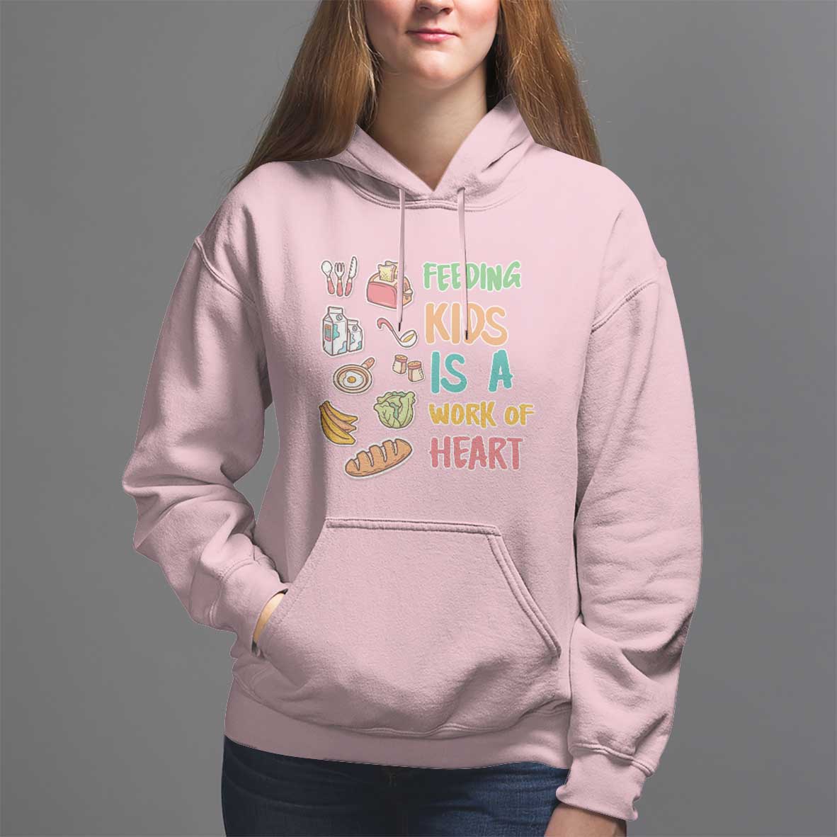 Lunch Lady Hoodie Feeding Kids Is A Work of Heart - Wonder Print Shop