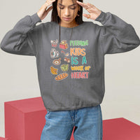 Lunch Lady Sweatshirt Feeding Kids Is A Work of Heart - Wonder Print Shop
