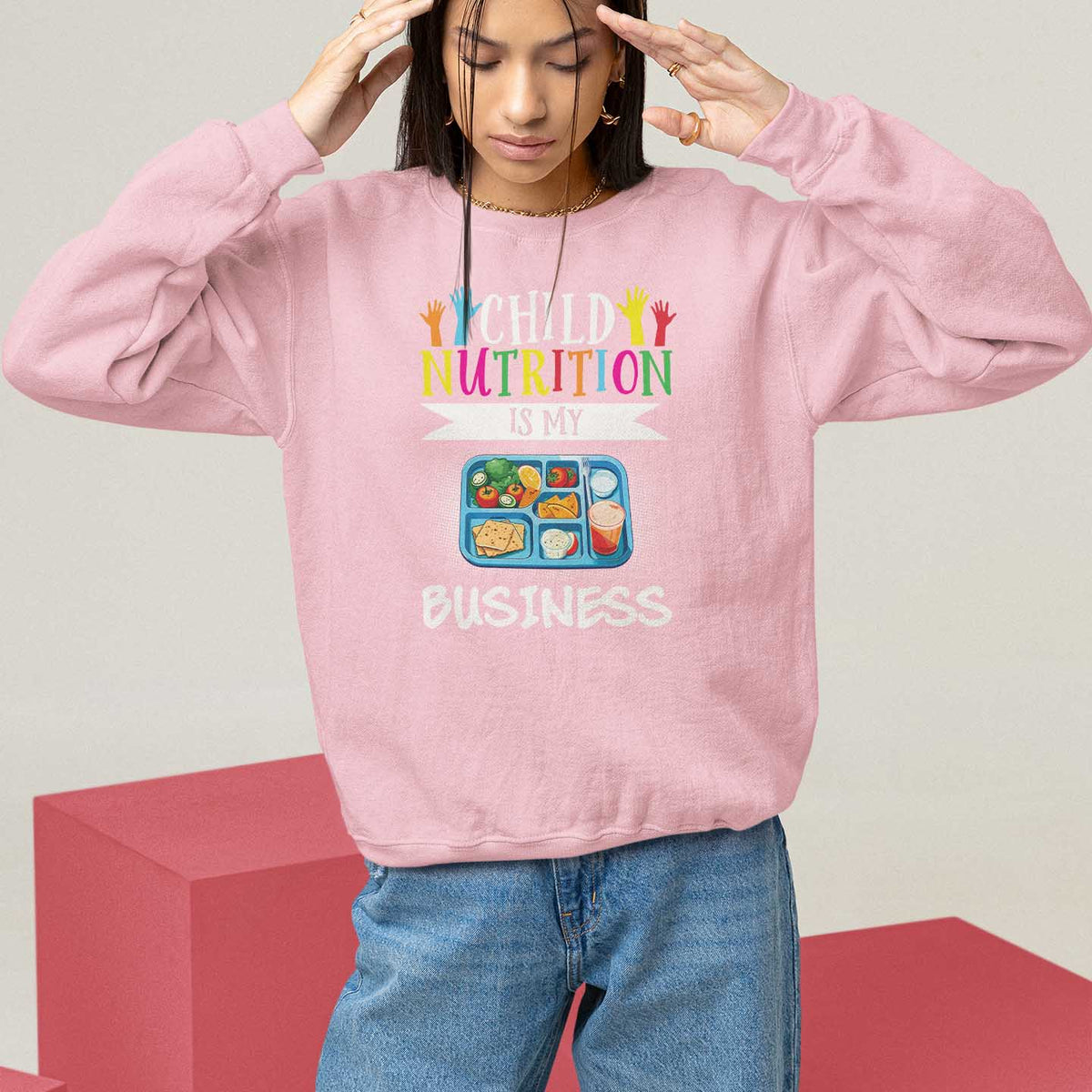 Lunch Lady Sweatshirt Child Nutrition Is My Business - Wonder Print Shop