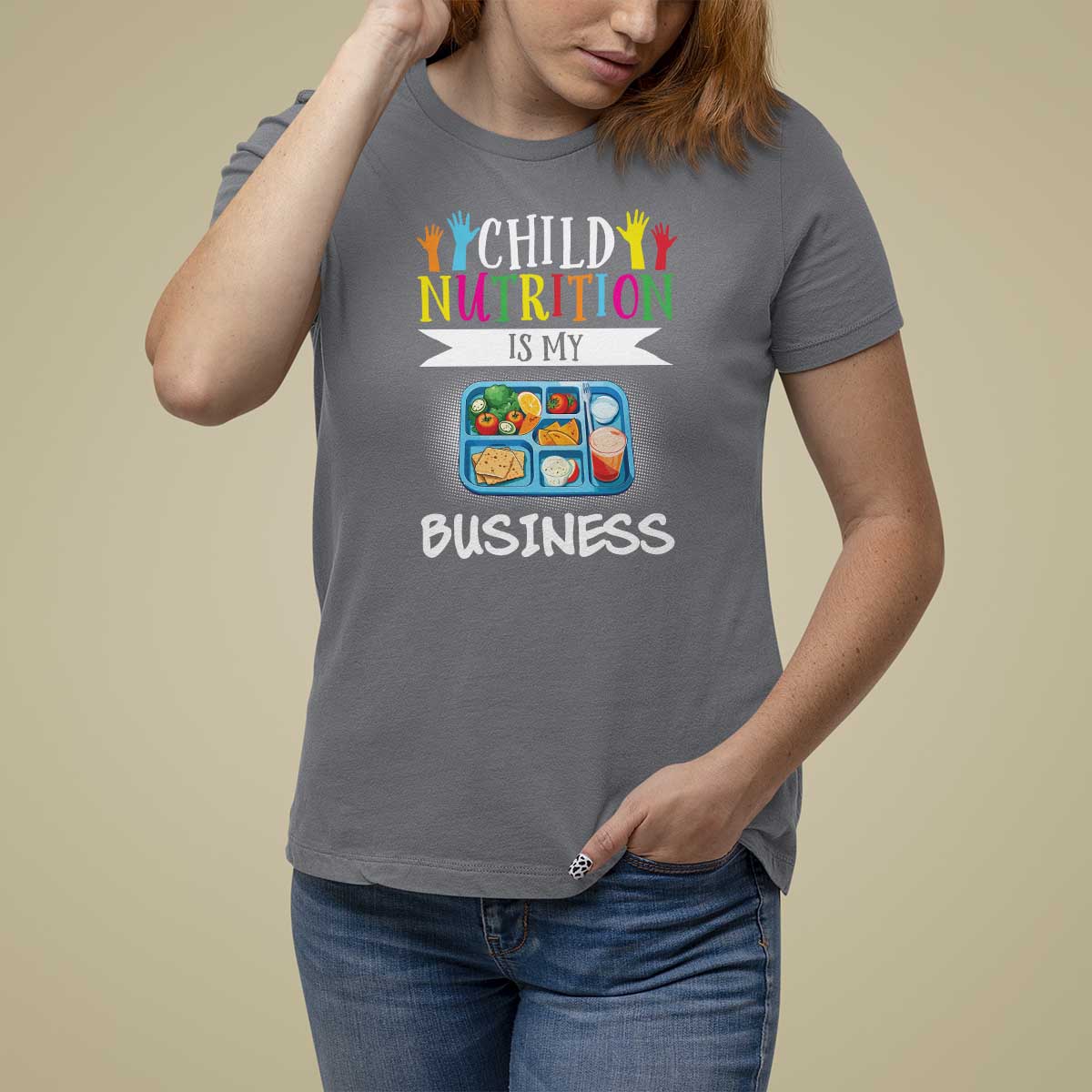 Lunch Lady T Shirt For Women Child Nutrition Is My Business - Wonder Print Shop