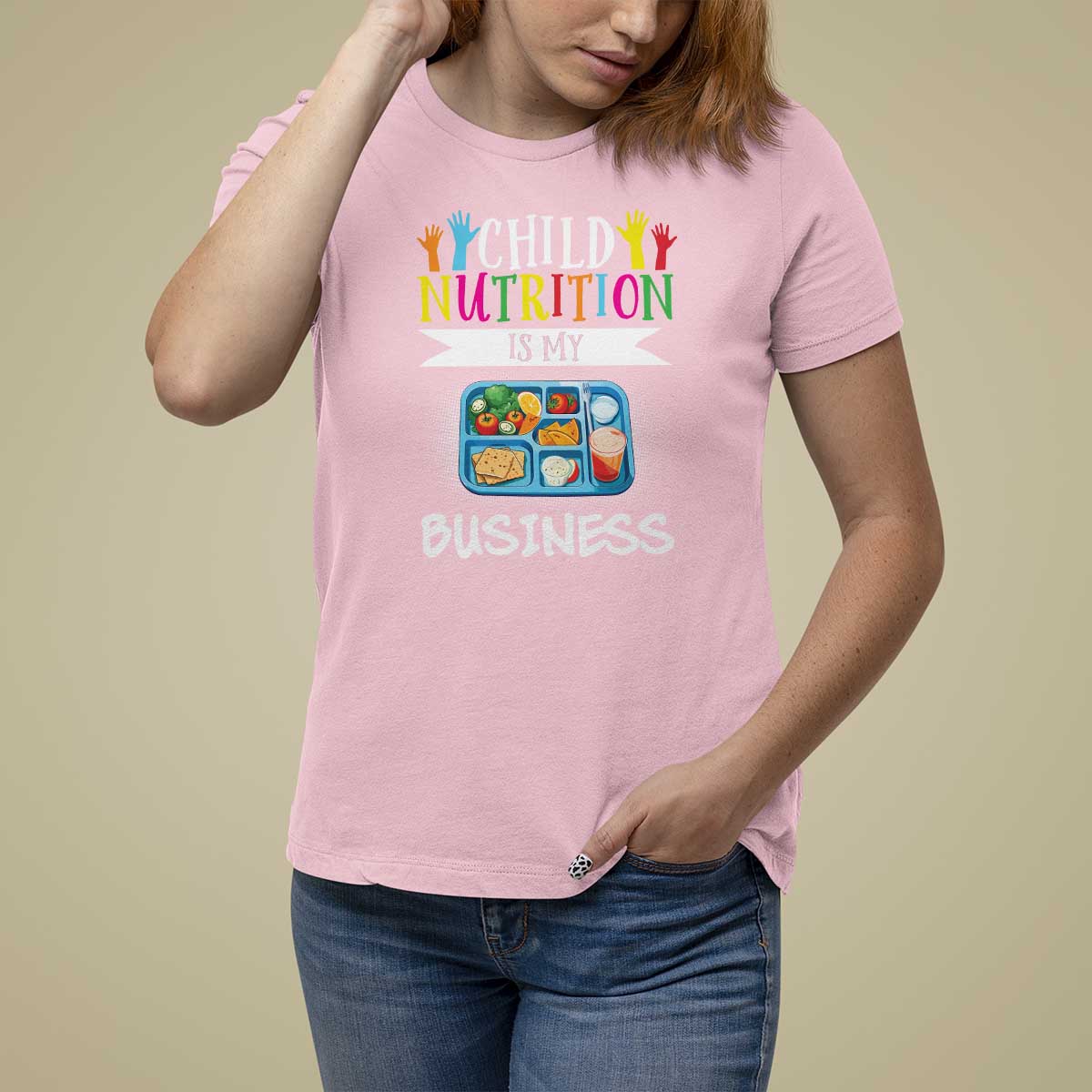 Lunch Lady T Shirt For Women Child Nutrition Is My Business - Wonder Print Shop