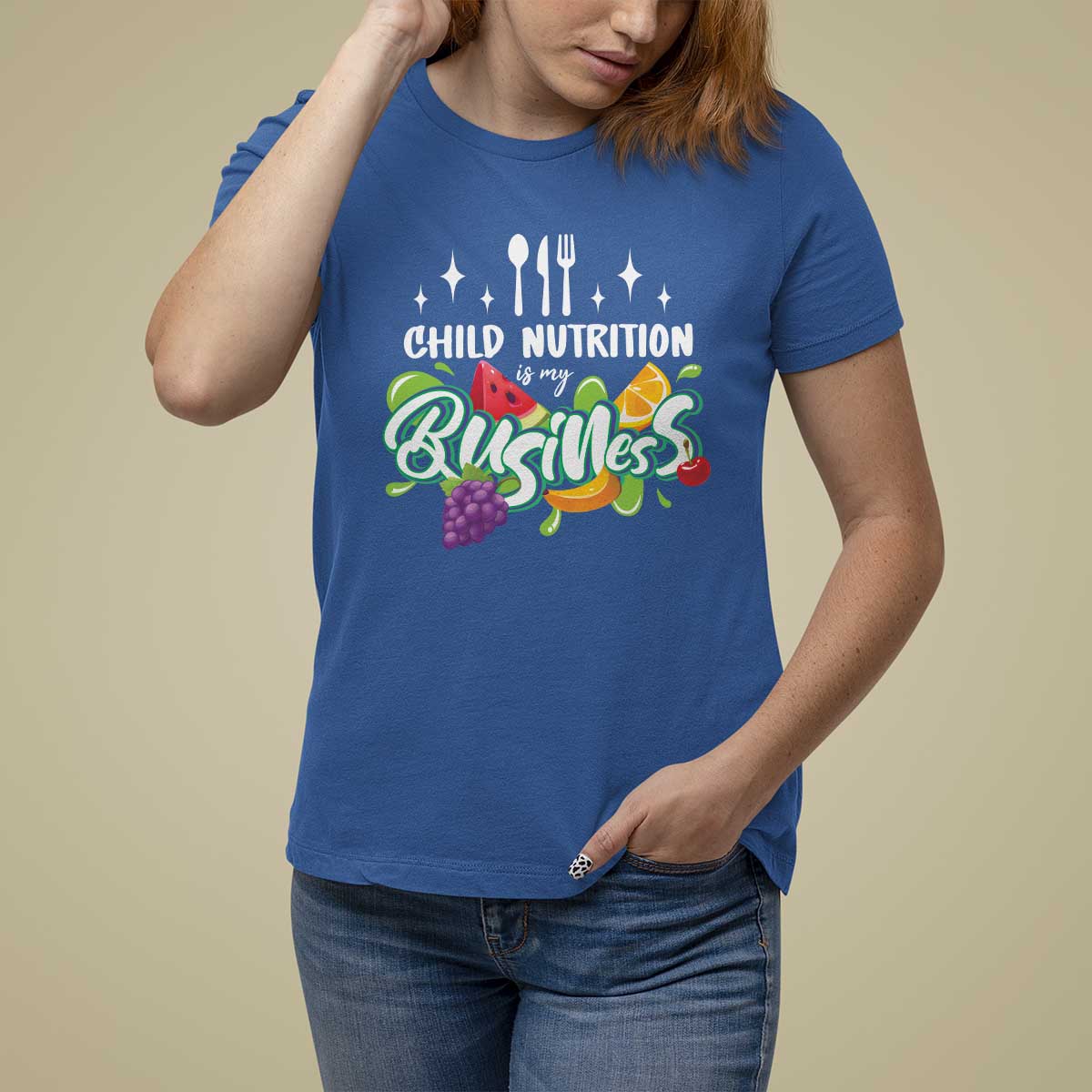 Lunch Lady T Shirt For Women Child Nutrition Is My Business - Wonder Print Shop