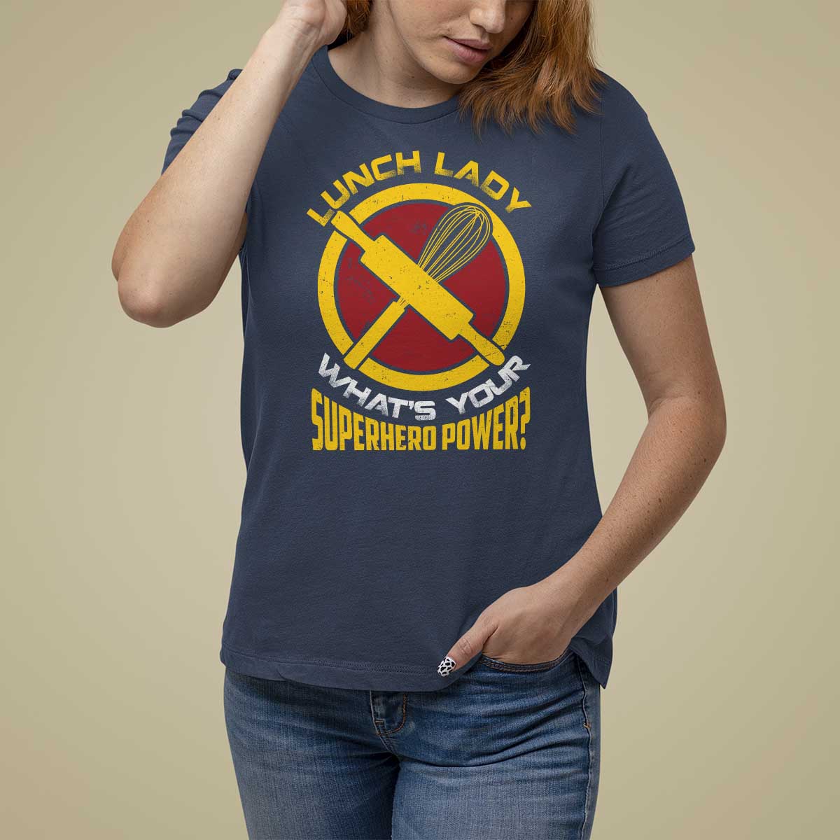 Funny Lunch Lady What's Your Superhero Power T Shirt For Women - Wonder Print Shop