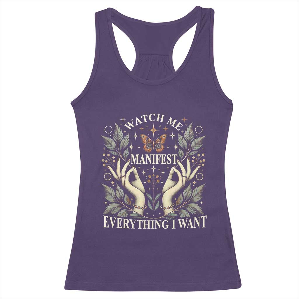 Watch Me Manifest Racerback Tank Top Manifesting Manifestation Everything I Want