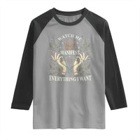 Watch Me Manifest Raglan Shirt Manifesting Manifestation Everything I Want