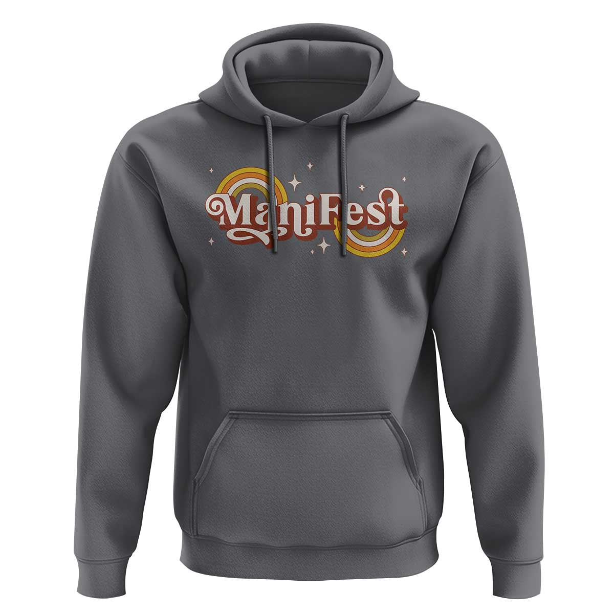 Manifest Hoodie Retro Groovy Rainbow Law Of Attraction