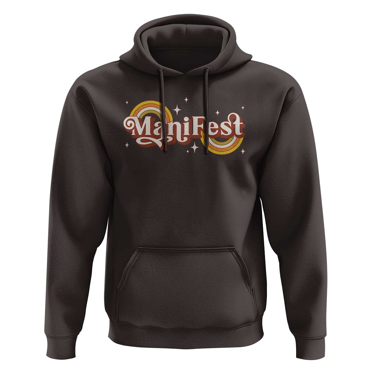 Manifest Hoodie Retro Groovy Rainbow Law Of Attraction