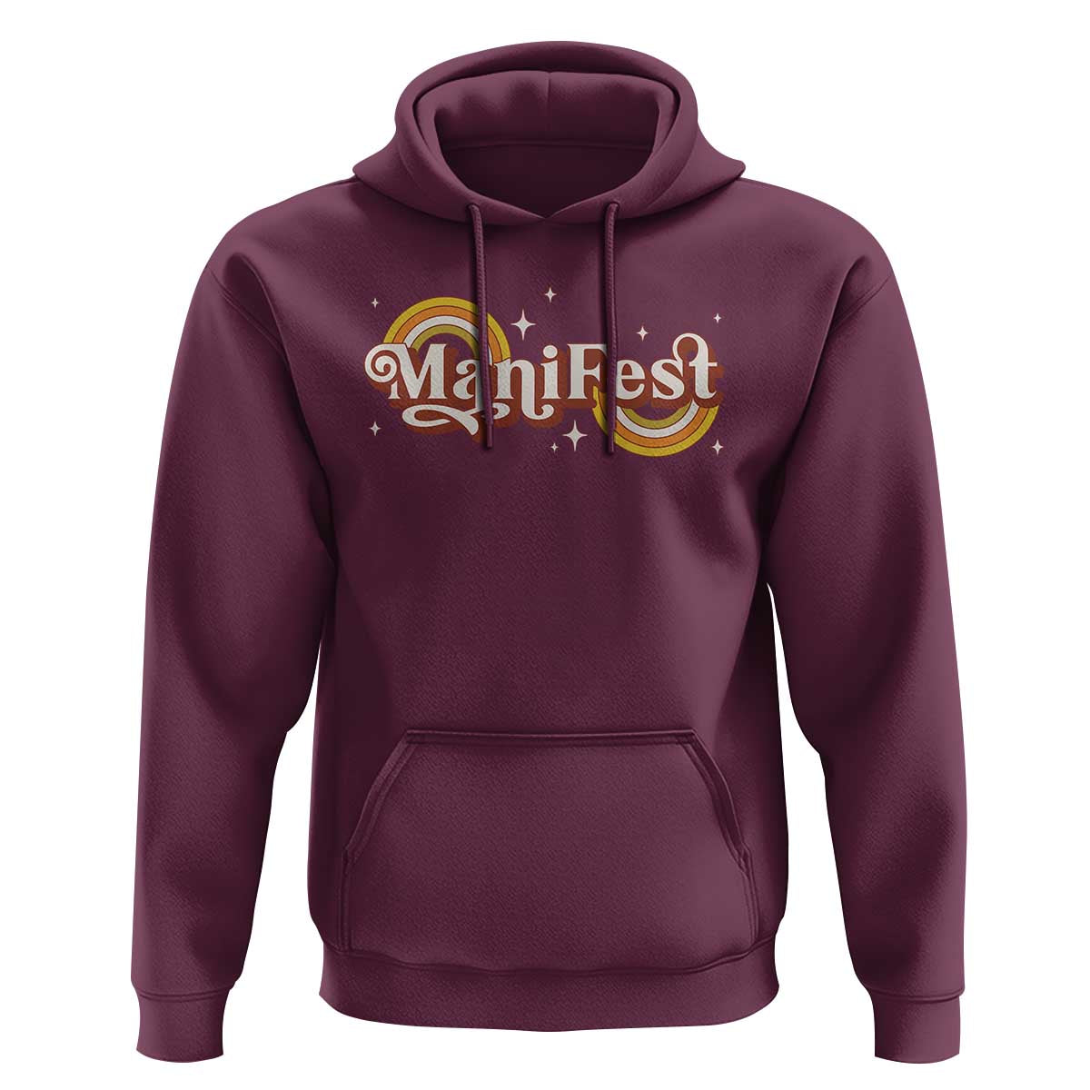 Manifest Hoodie Retro Groovy Rainbow Law Of Attraction