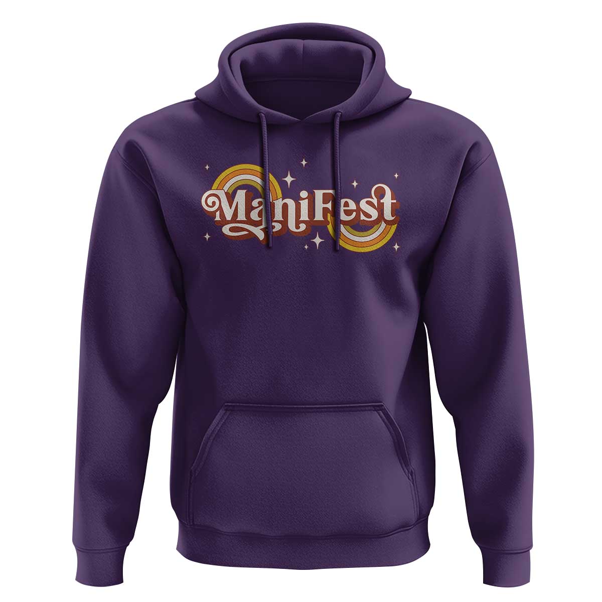 Manifest Hoodie Retro Groovy Rainbow Law Of Attraction