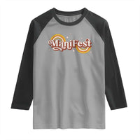 Manifest Raglan Shirt Retro Groovy Rainbow Law Of Attraction