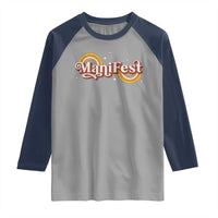 Manifest Raglan Shirt Retro Groovy Rainbow Law Of Attraction