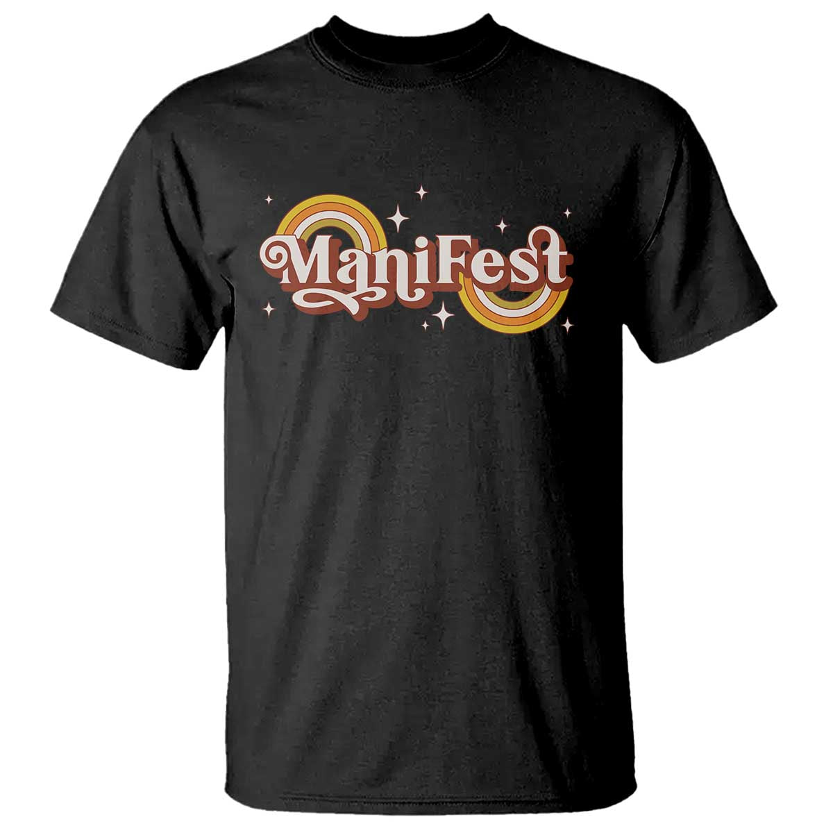 Manifest T Shirt Retro Groovy Rainbow Law Of Attraction