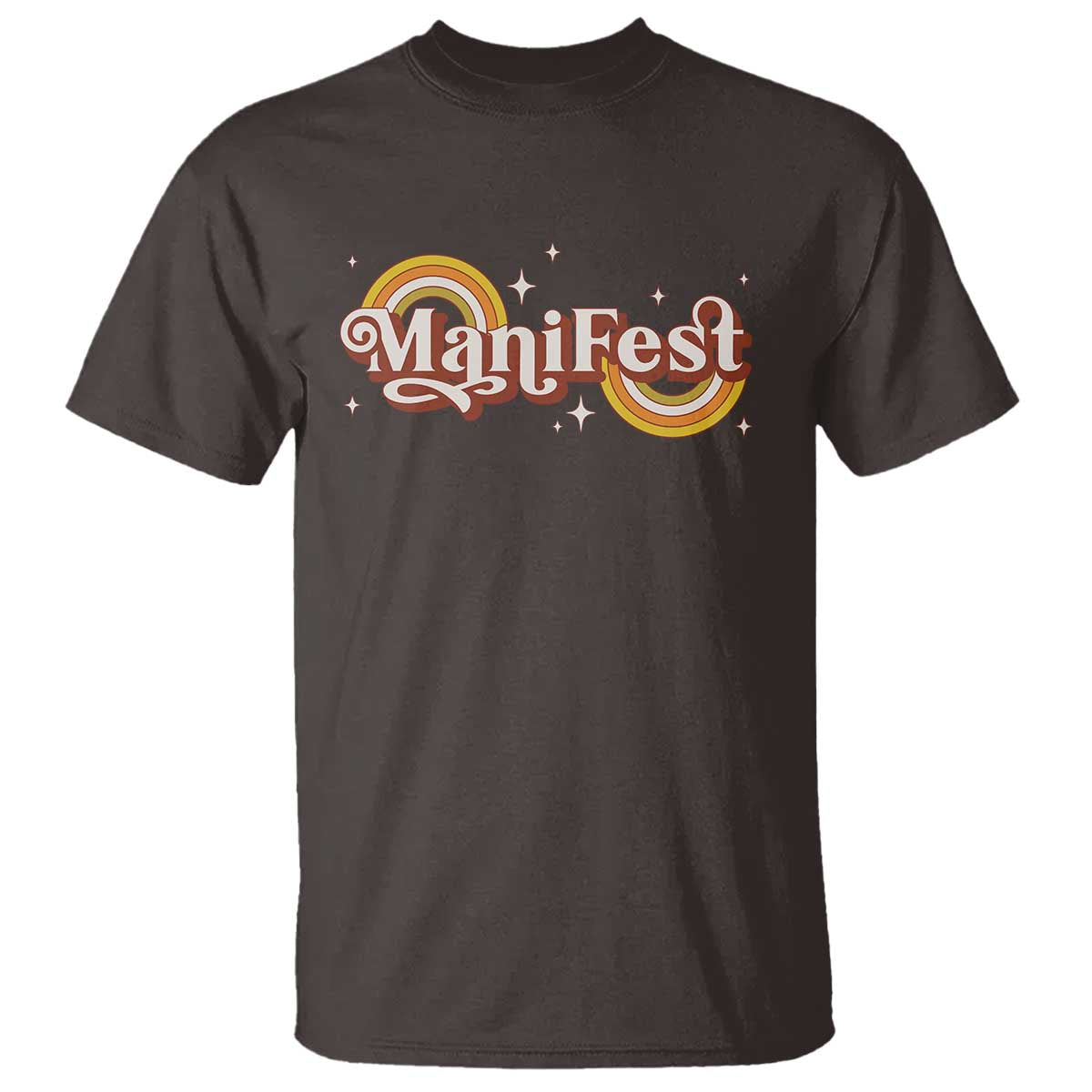 Manifest T Shirt Retro Groovy Rainbow Law Of Attraction