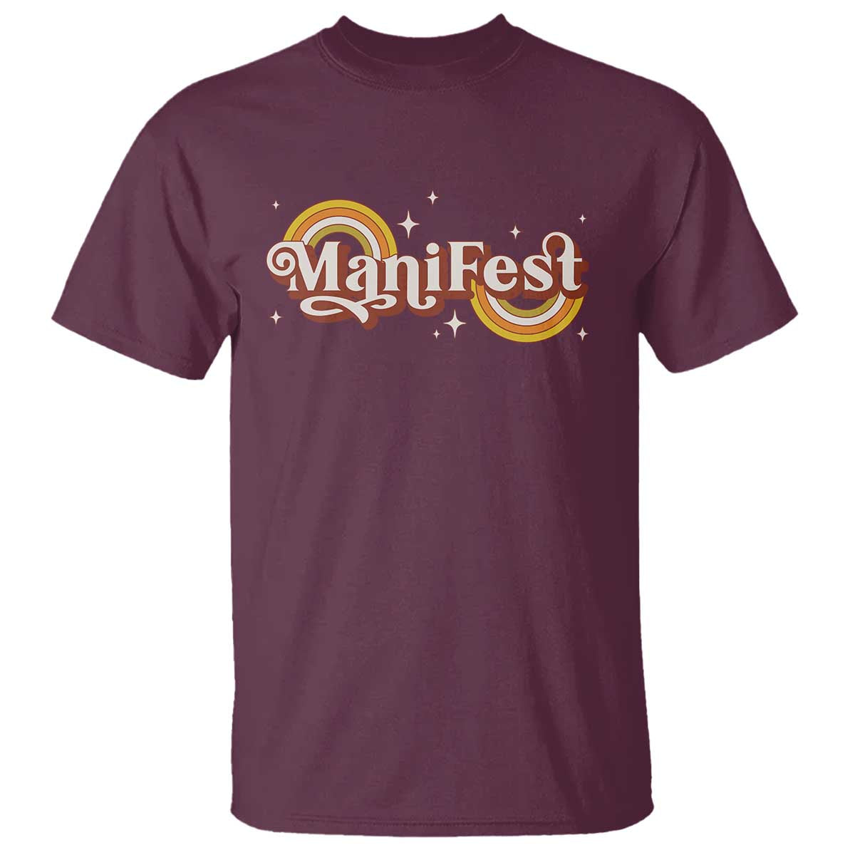 Manifest T Shirt Retro Groovy Rainbow Law Of Attraction