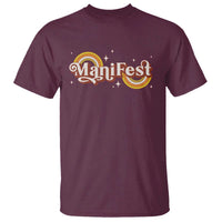Manifest T Shirt Retro Groovy Rainbow Law Of Attraction